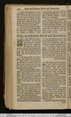 Vom menschlichen ELend und Verderben.