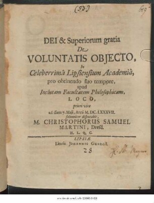 De Voluntatis Obiecto