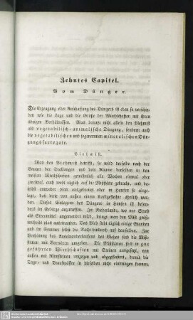 Zehntes Capitel. Vom Dünger