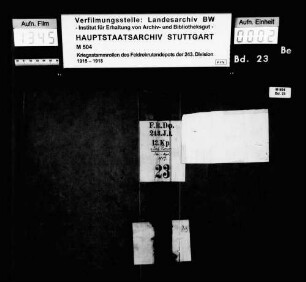 Kriegsstammrolle der 12. Infanterie-Pionierkompanie des Feldrekrutendepots Nr. 243