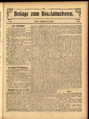 Zweite Ausgabe vom Sonntag, den 11. März 1906.