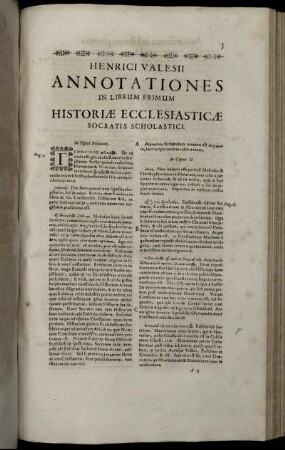 Historiæ Ecclesiasticæ Socratis Scholastici.