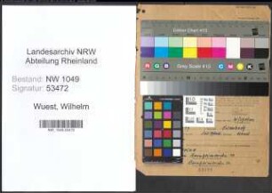 Entnazifizierung Wilhelm Wuest , geb. 14.02.1898 ()