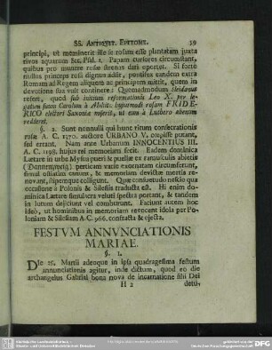 Festum Annunciationis Mariae