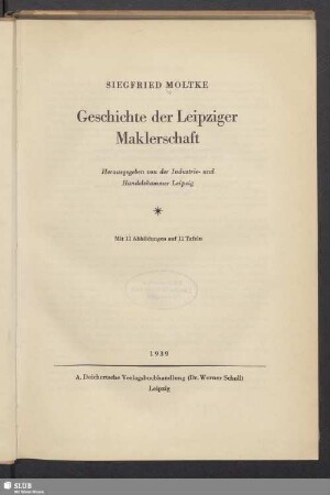 Geschichte der Leipziger Maklerschaft