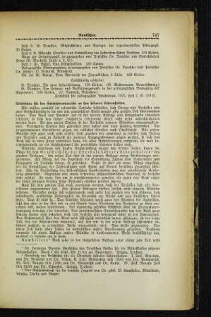 Lehrbücher für den Geschichtsunterricht an den höheren Lehranstalten