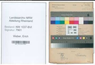 Entnazifizierung Erich Weber , geb. 25.07.1906 (Autoschlosser)