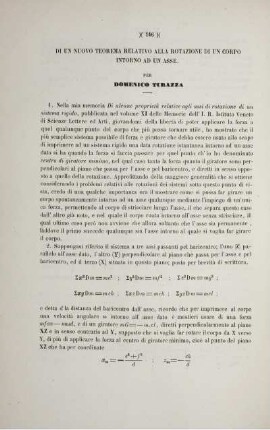 Di un nuovo teorema relativo alla rotazione di un corpo intorno ad un asse.