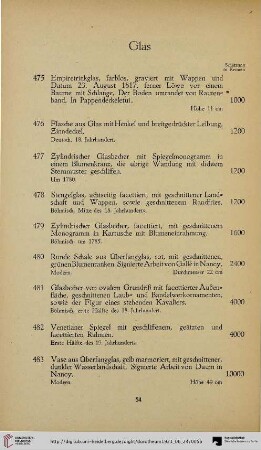 Glas (Nr. 475-483)