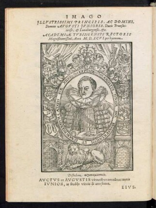 Imago Illustrissimi Principis, Ac Domini, Domini Augusti Junioris, Ducis Brunsvicensis, et Lunaeburgensis ...