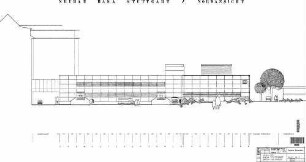 Stuttgart Hbf: Neubau der Basa, Ansicht von Norden Nebengeb.