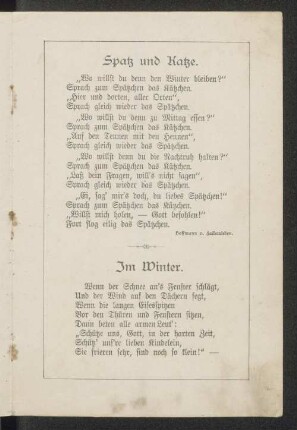 Spatz und Katze.