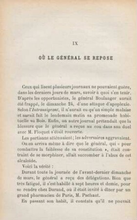 IX. Où le général se repose