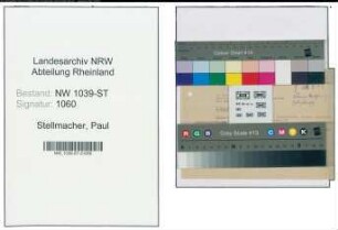 Entnazifizierung Paul Stellmacher , geb. 00.00.0000 ()