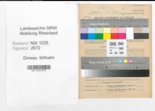 Entnazifizierung Wilhelm Grosse , geb. 13.06.1914 (Steiger)