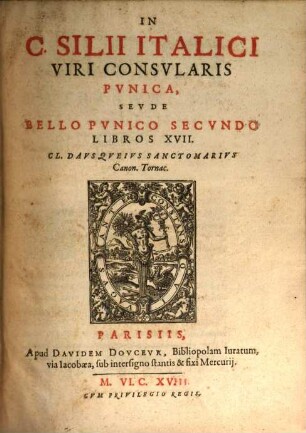 In C. Silii Italici Viri Consvlaris Pvnica, Sev De Bello Punico secundo Libros XVII