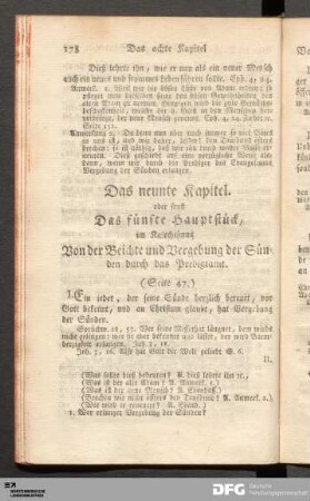 Das neunte Kapitel. oder sonst Das fünfte Hauptstück, im Katechismus, Von der Beichte und Vergebung der Sünden durch das Predigtamt.