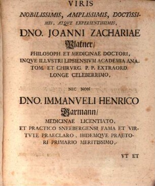 Diss. inaug. ... de balneorum artificialium ex scoriis metallicis usu medico, Germ. Schlackenbädern