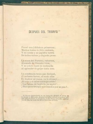 Después del triunfo