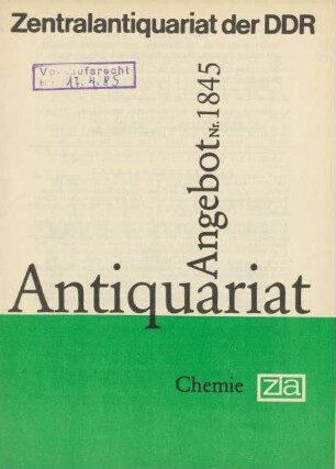 Nr. 1845: Chemie