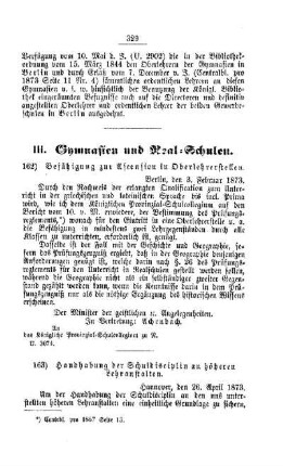 Handhabung der Schuldisciplin an höheren Lehranstalten : [III. Gymnasien und Realschulen]