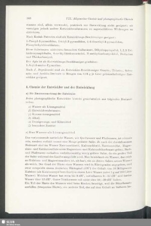 Chemie der Entwickler und der Entwicklung