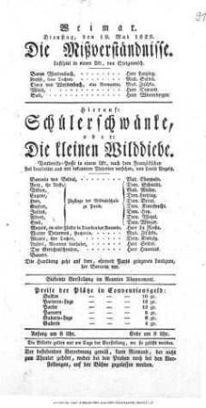 Schülerschwänke, oder: Die kleinen Wilddiebe
