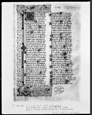 La cité des dames — Initiale C und Teilbordüre, Folio 1recto