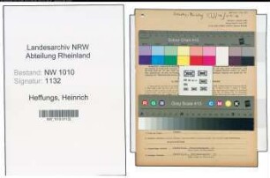 Entnazifizierung Heinrich Heffungs , geb. 20.03.1887 (Prokurist)