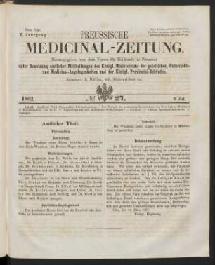No 27. (2. Juli 1862) - No 31. (30. Juli 1862)