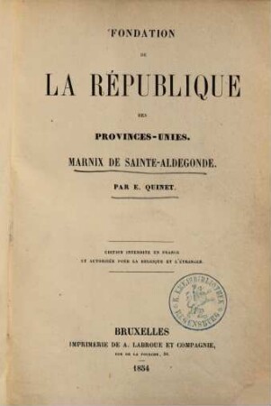 Fondation de la République des Provinces-Unies : Marnix de Sainte-Aldegonde