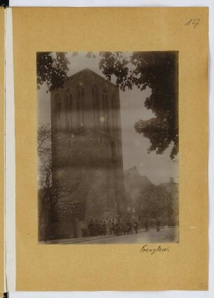 Schwedter Torturm und Stadtmauer, Prenzlau: Ansicht (aus: Skizzen- und Fotoalbum 28)