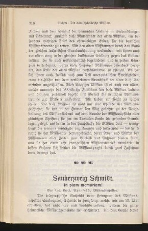 Sauberzweig Schmidt