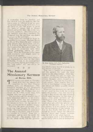 The annual missionary sermon