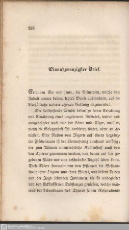 Einundzwanzigster Brief.