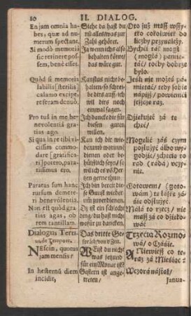 Dialogus Tertius = Das dritte Gespräch = Trzecia Rozmowa