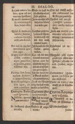 Dialogus Tertius = Das dritte Gespräch = Trzecia Rozmowa