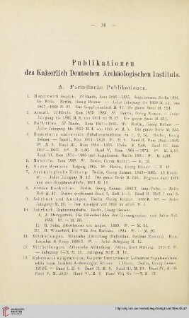 Publikationen des Kaiserlich Deutschen Archäologischen Instituts