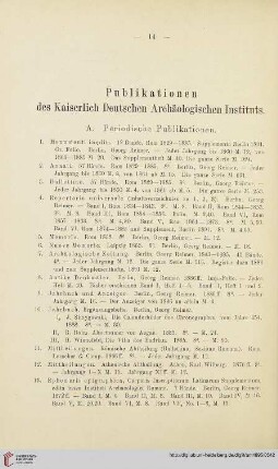 Publikationen des Kaiserlich Deutschen Archäologischen Instituts