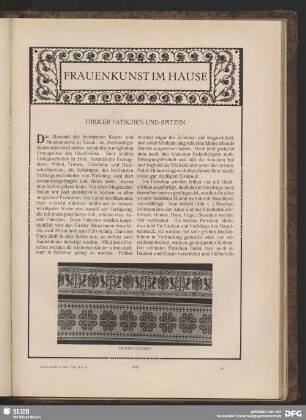 Tiroler Fatschen und Spitzen