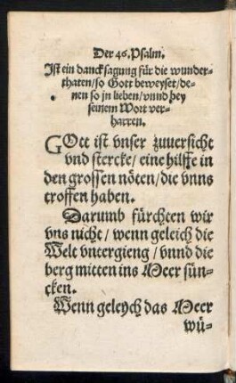 Ist ein dancksagung für die wunderthaten/ so Gott beweyset ...