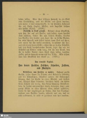 Das neundte Capitul. Von denen Krebsen, Fröschen, Schneken, Austern, und Muscheln
