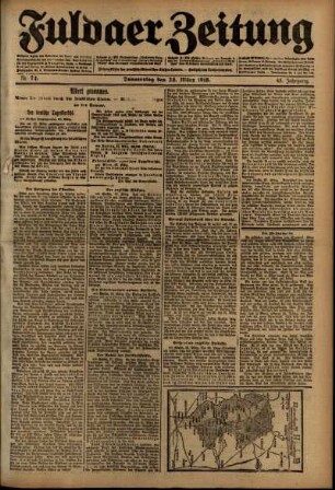 Ausgabe vom Donnerstag, den 28. März 1918.