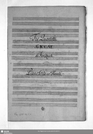 3 Quartets. Arr - Mus.2977-Q-1,1 : pf, cemb