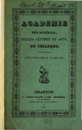 Séances publiques. 1842, 24. août