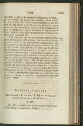Drittes Kapitel. Berührung krummer Flächen durch gerade Linien und Ebenen