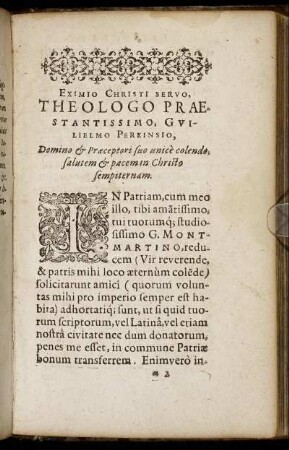 Eximio Christi Servo, Theologo Praestantissimo, Guilielmo Perkinsio ...