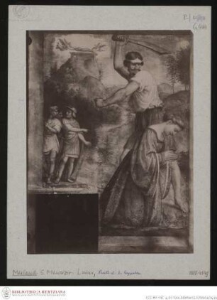 Christus an der Martersäule; Szenen aus dem Leben der heiligen Katharina von Alexandrien, Szenen aus dem Leben der heiligen Katharina von Alexandrien, Enthauptung der heiligen Katharina von Alexandrien