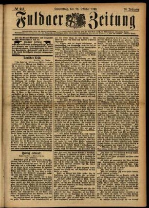 Ausgabe vom Donnerstag, den 26. Oktober 1893.