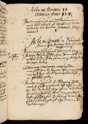 Winterhalbjahr 1592/93. Rektorat Johann Hochmann